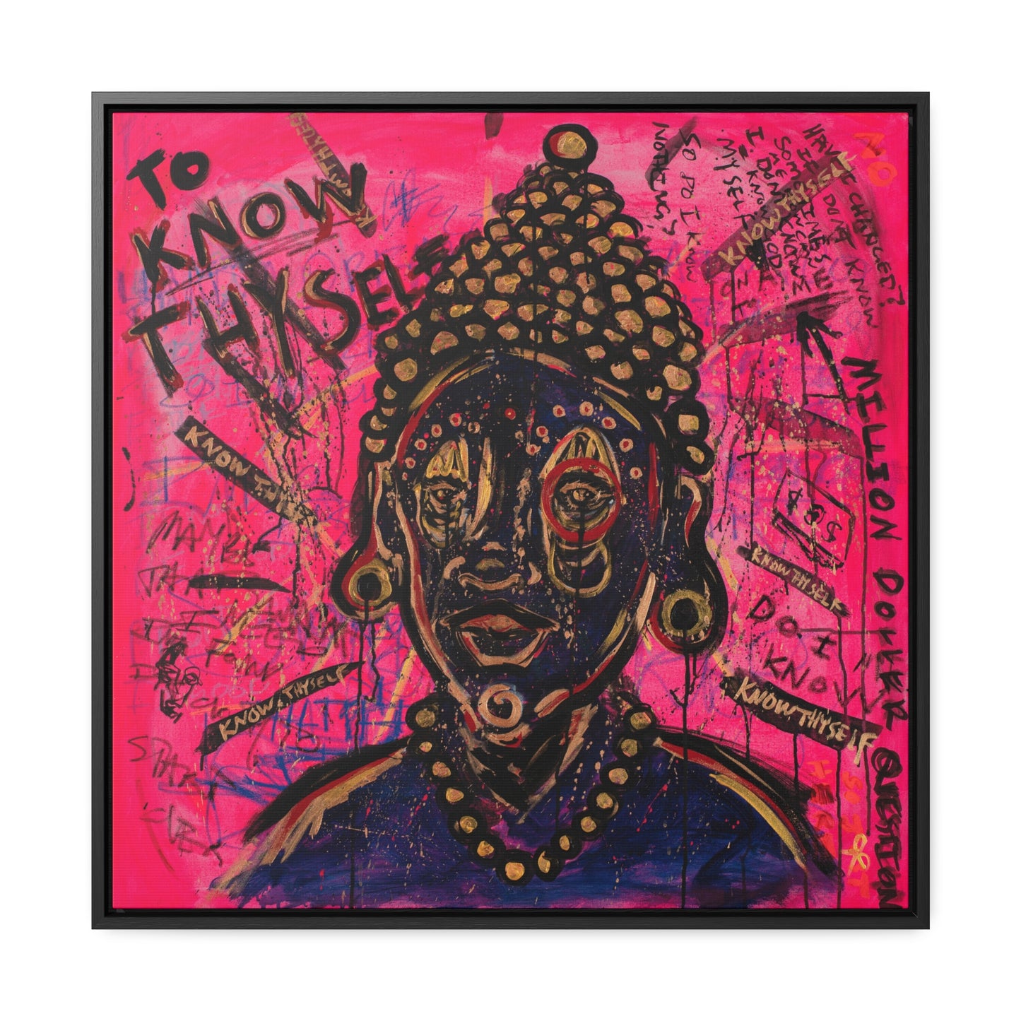 Framed "To Know Thyself" Canvas