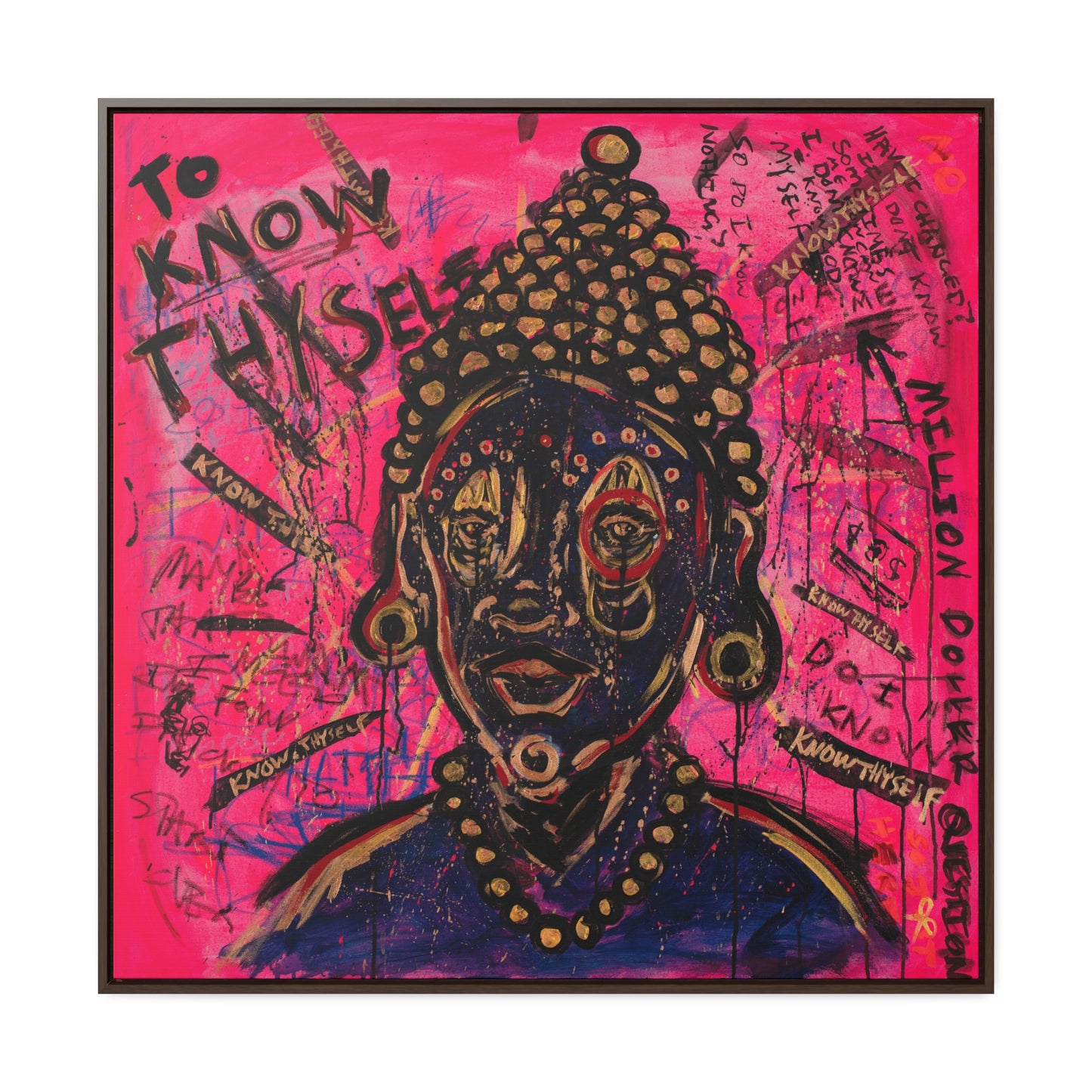 Framed "To Know Thyself" Canvas