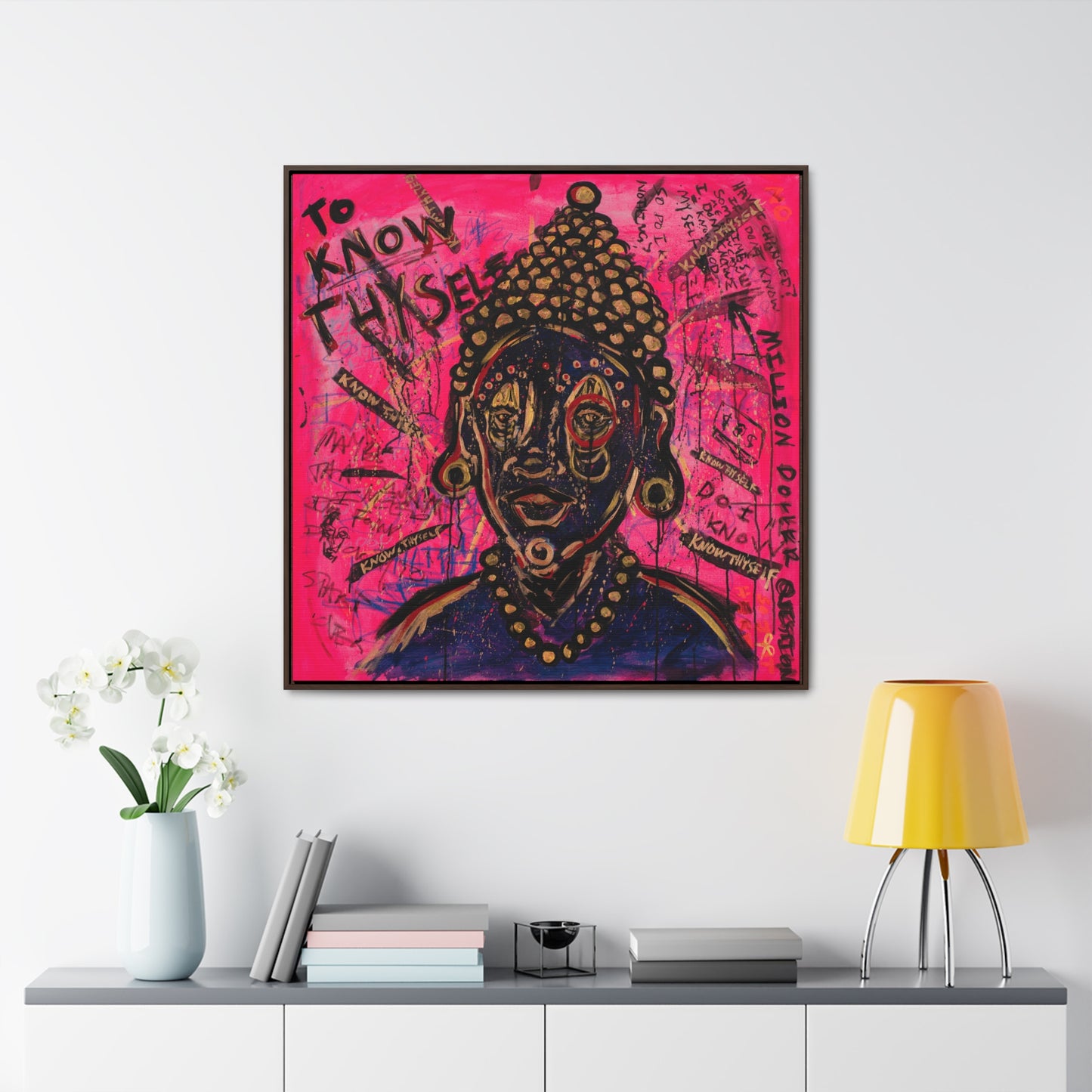 Framed "To Know Thyself" Canvas