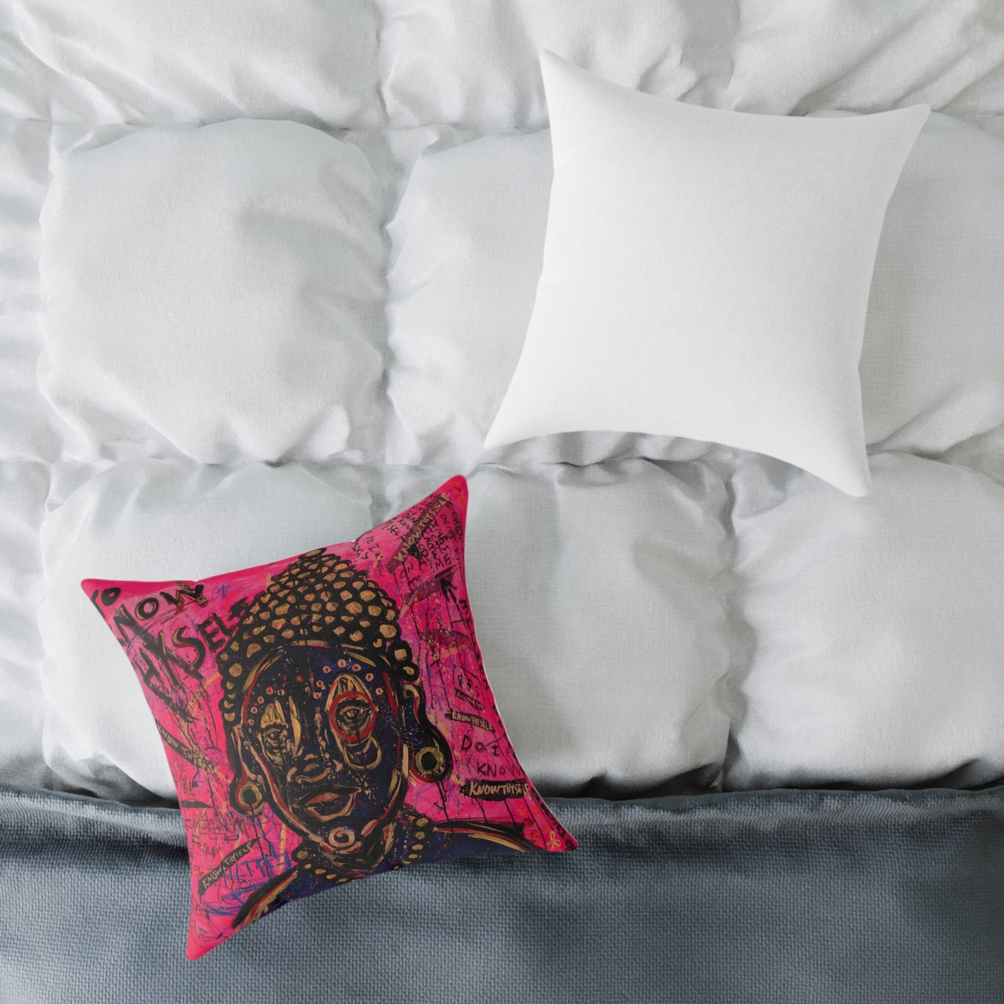 "To Know Thyself" Buddha Pillow