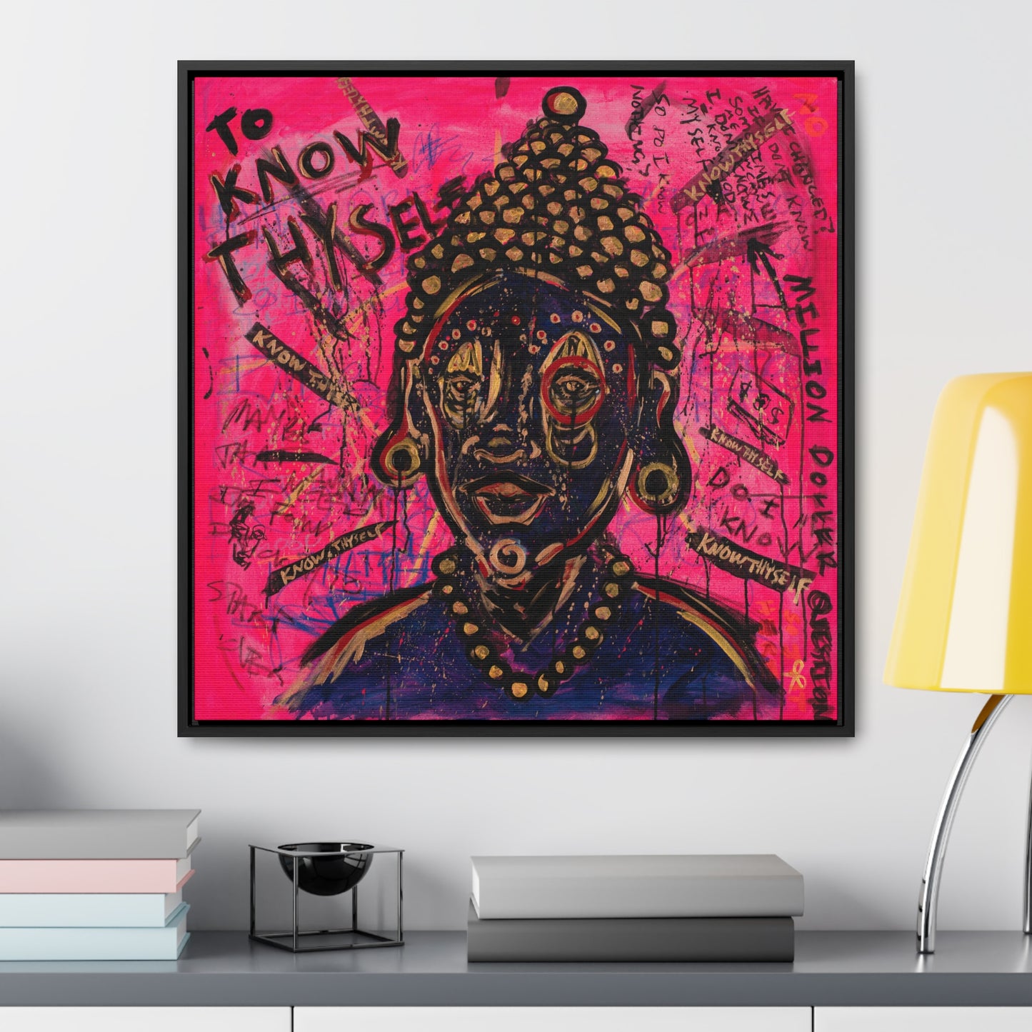 Framed "To Know Thyself" Canvas