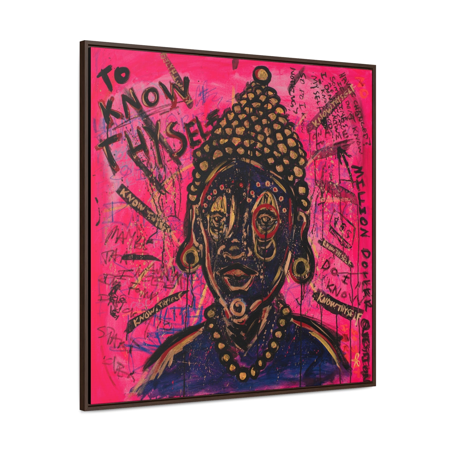 Framed "To Know Thyself" Canvas